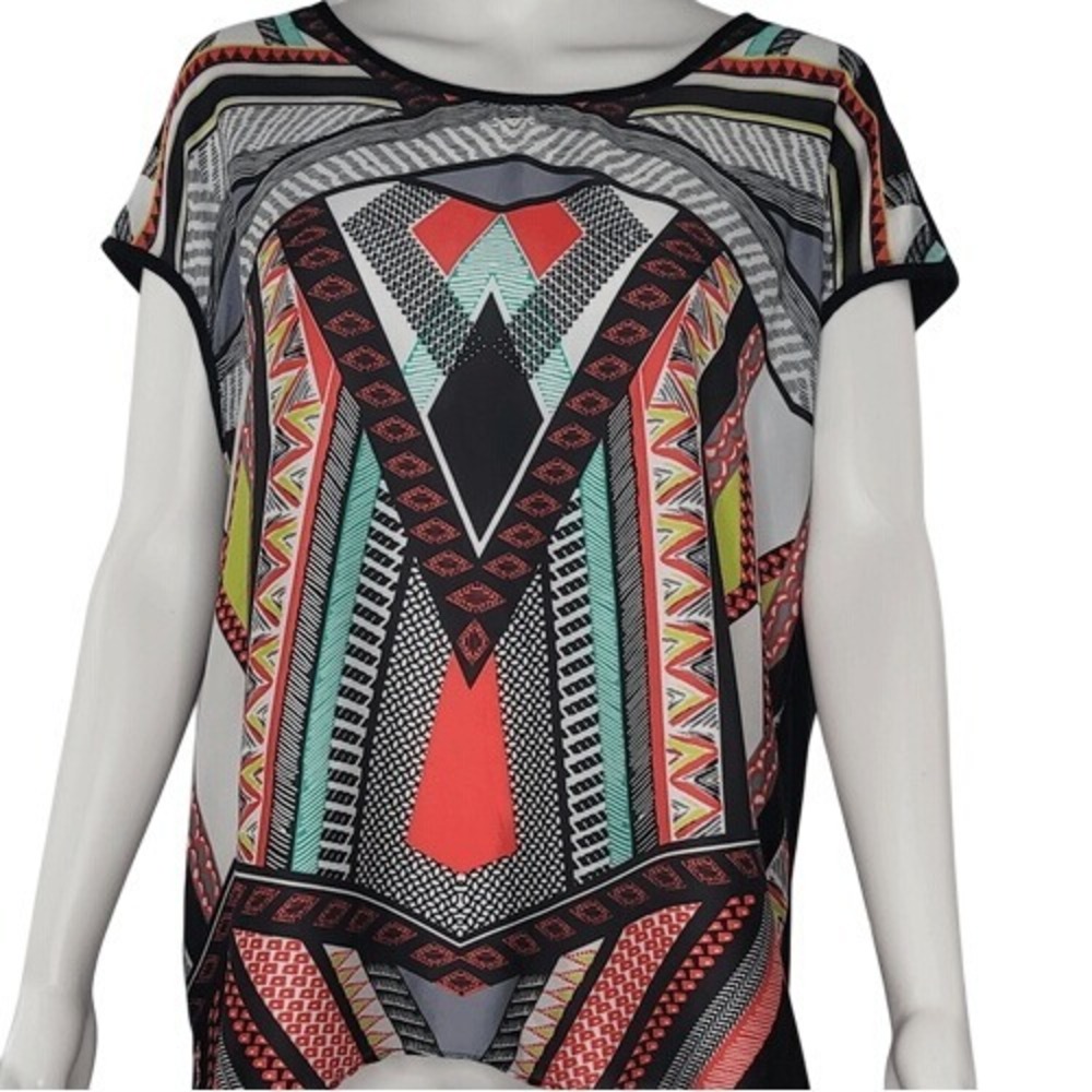 Coco‎ Bianco Hi/Lo Cap Sleeve Blouse